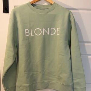 Brunette the Label - BLONDE Sage Green Crewneck Sweatshirt size S/M